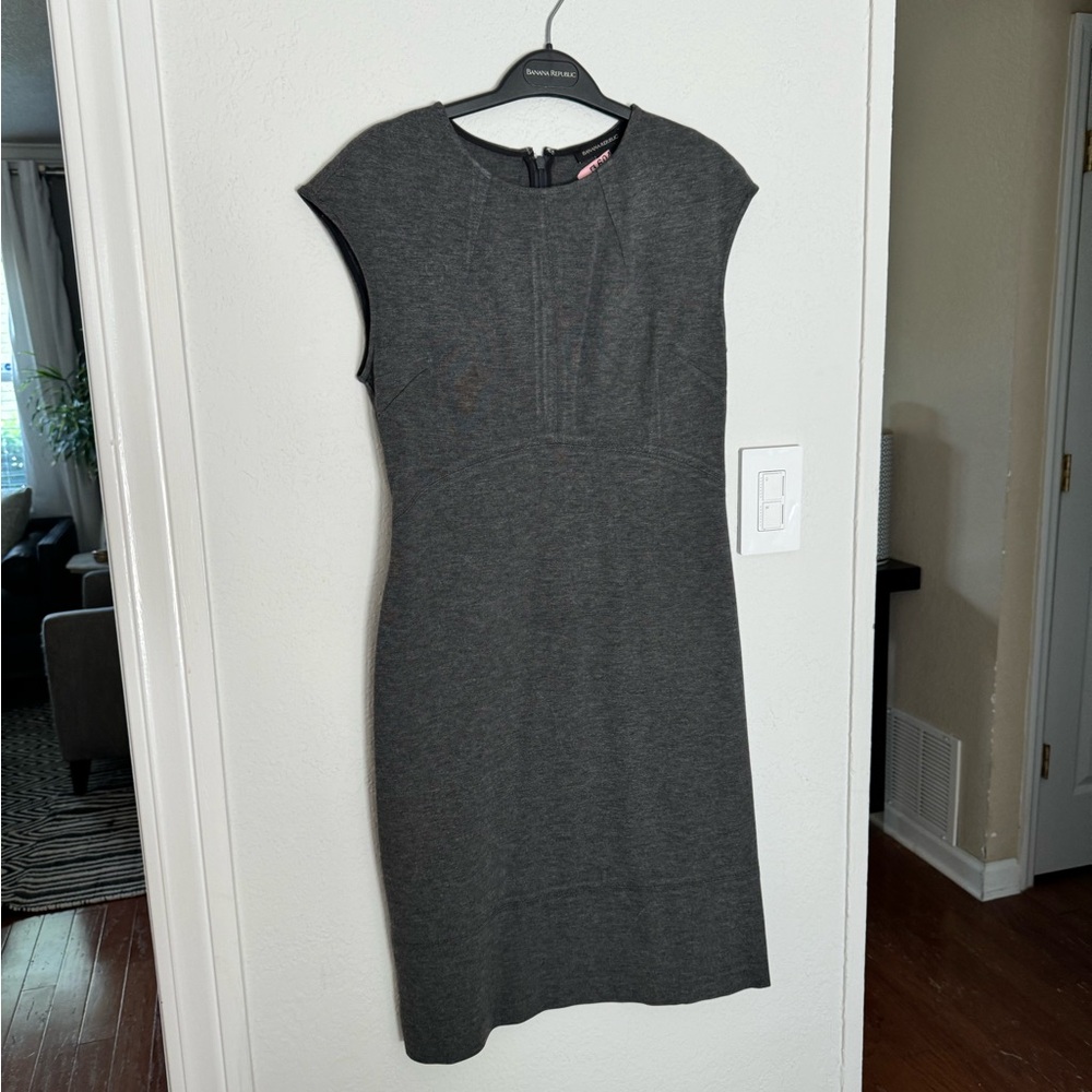 Banana Republic Gray Sleeveless Sheath Dress, 2